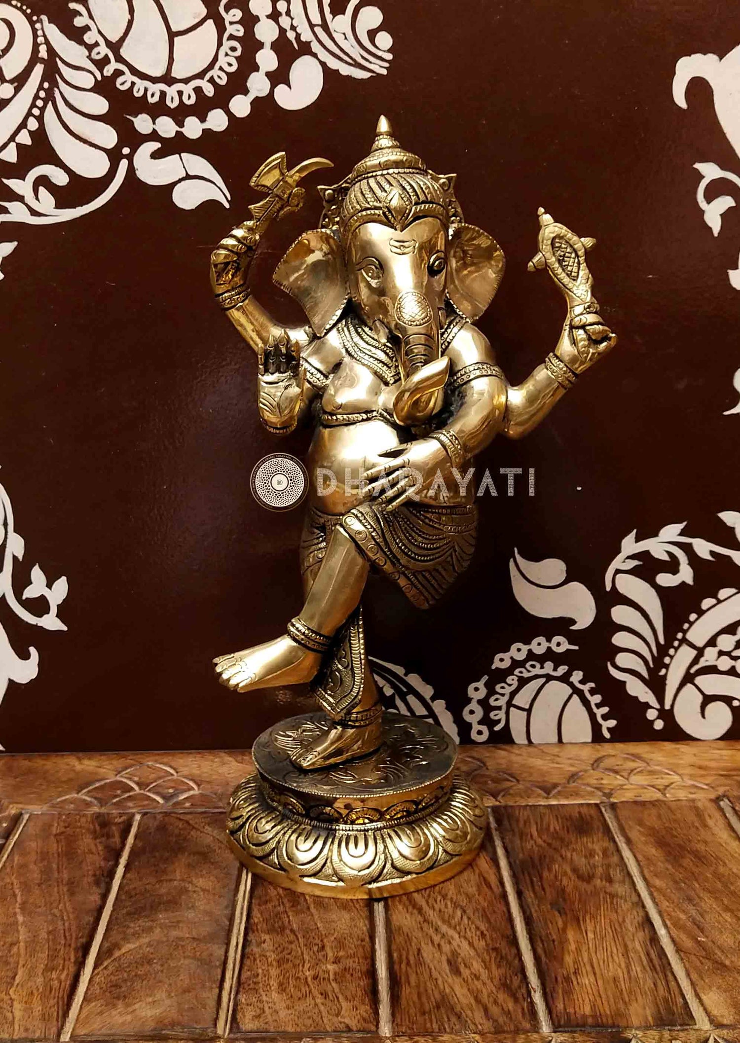 Brass Dancing Ganesha Big