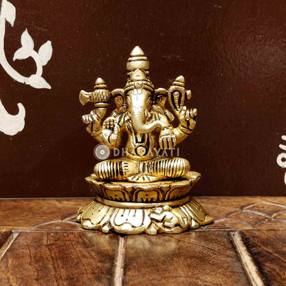 Brass Ganapati Idol