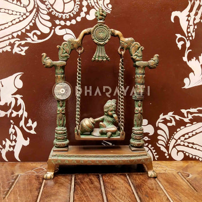 Brass Krishna Jhula Home D‚cor