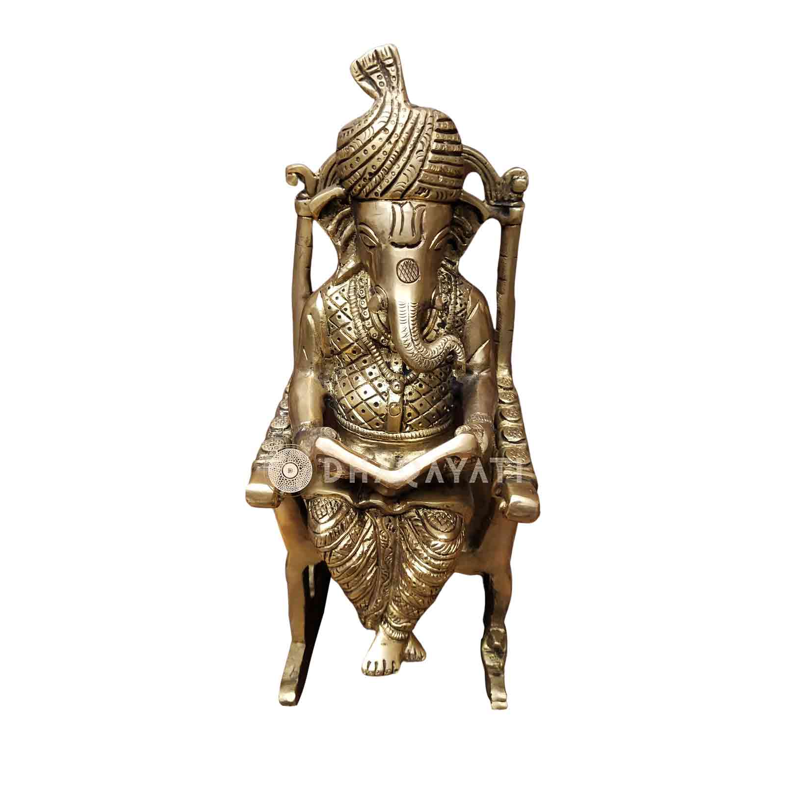 Brass Rocking Chair Ganesha