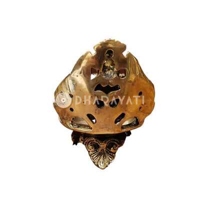 Brass Diya Ganesha Carving